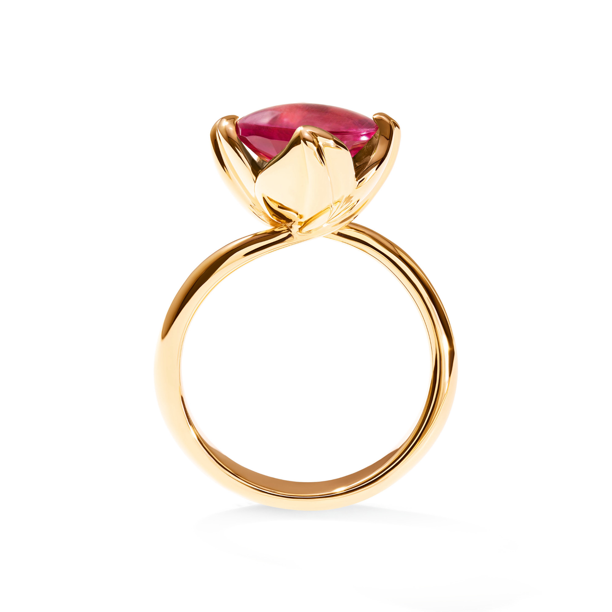Tamara Comolli TULIP Small Ring mit rosa Turmalin (Ref: R-TUL-s-TuRo-yg)