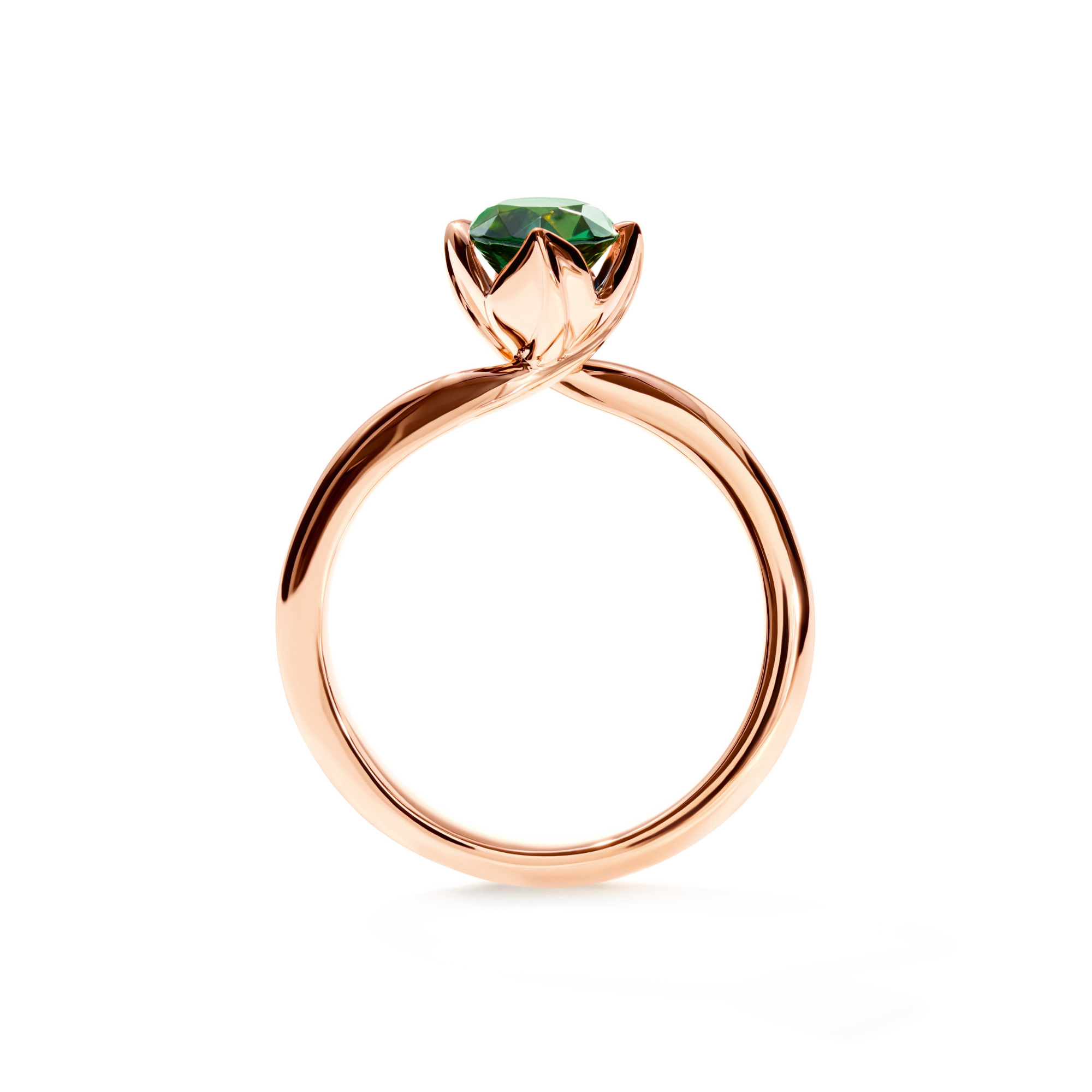 Tamara Comolli TULIP Ring XS mit grünem Turmalin (Ref: R-TUL-xs-TuGr-rg)