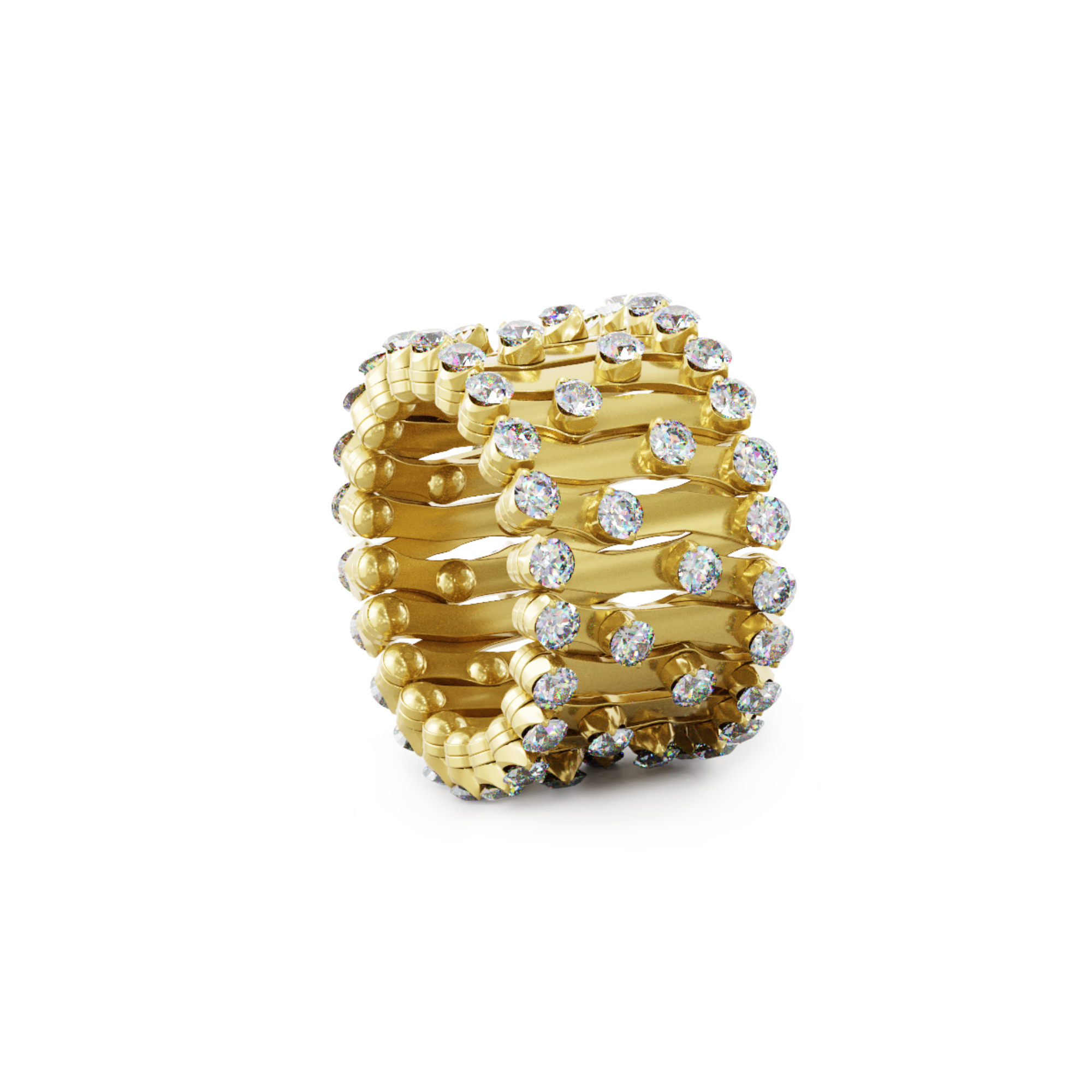 Serafino Consoli Serafino Multi-Size Ring und Armreif (Ref: S.RB 1492 F4 YG WD)