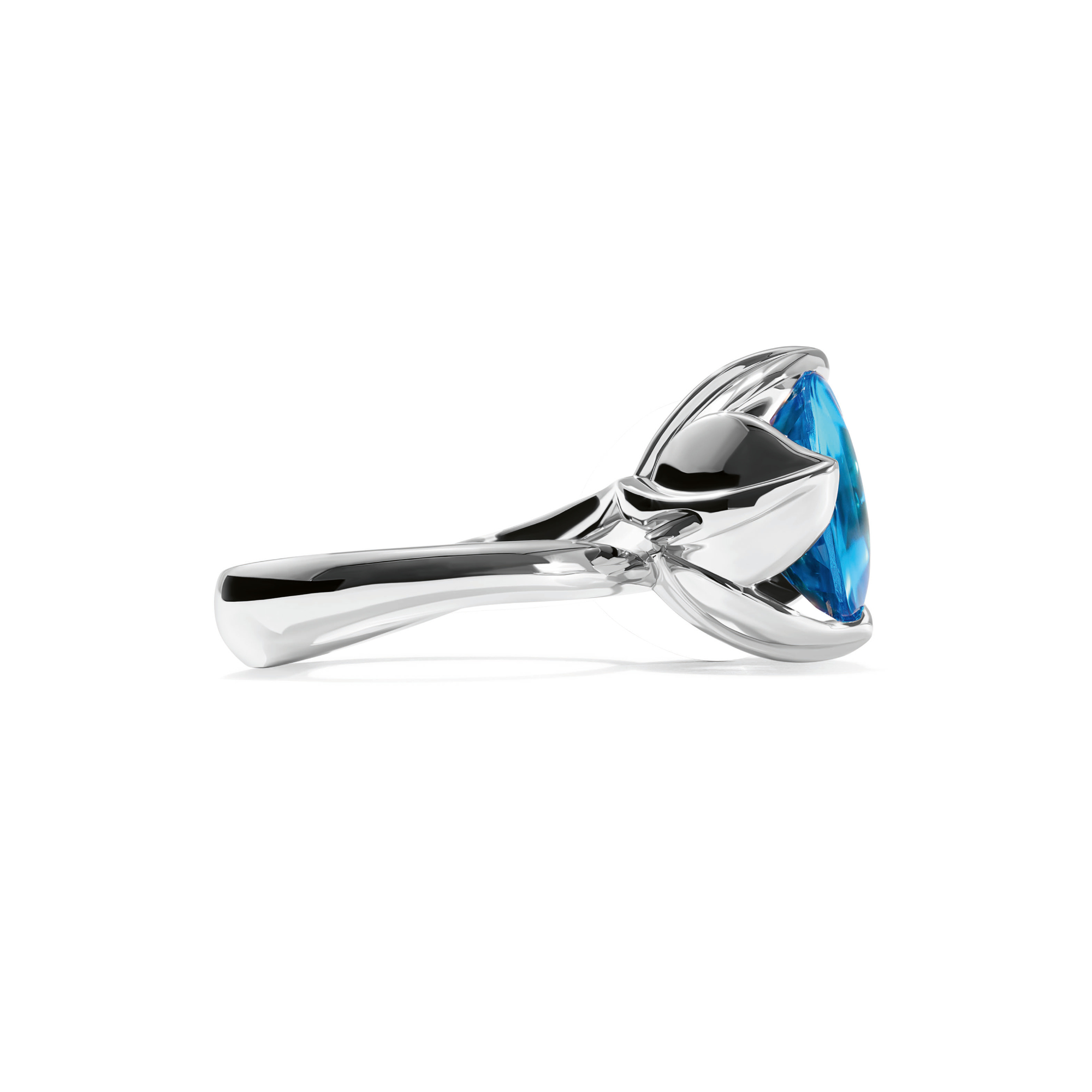 Tamara Comolli TULIP Ring Large mit Swiss Topas (Ref: R-TUL-l-ToSw-wg)