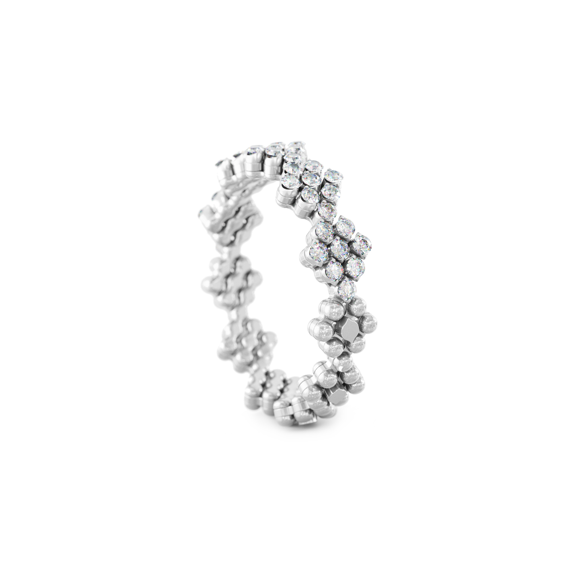 Serafino Consoli Brevetto Flower Multi-Size Ring (Ref: RMS FL H2 WG WD)