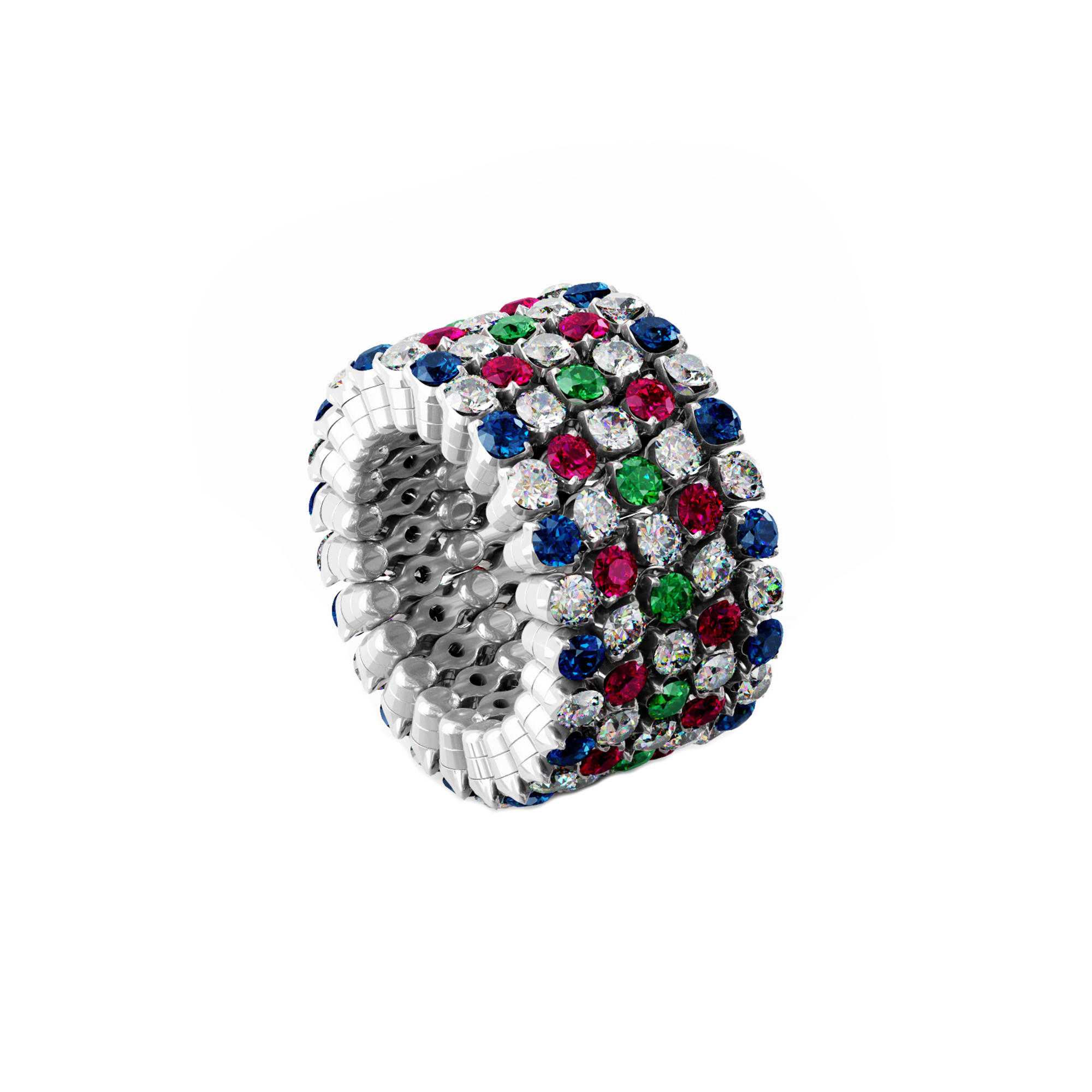 Serafino Consoli Serafino Multi-Size Ring und Armband (Ref: S.RB 5FI4 WG WD BS R T MC)