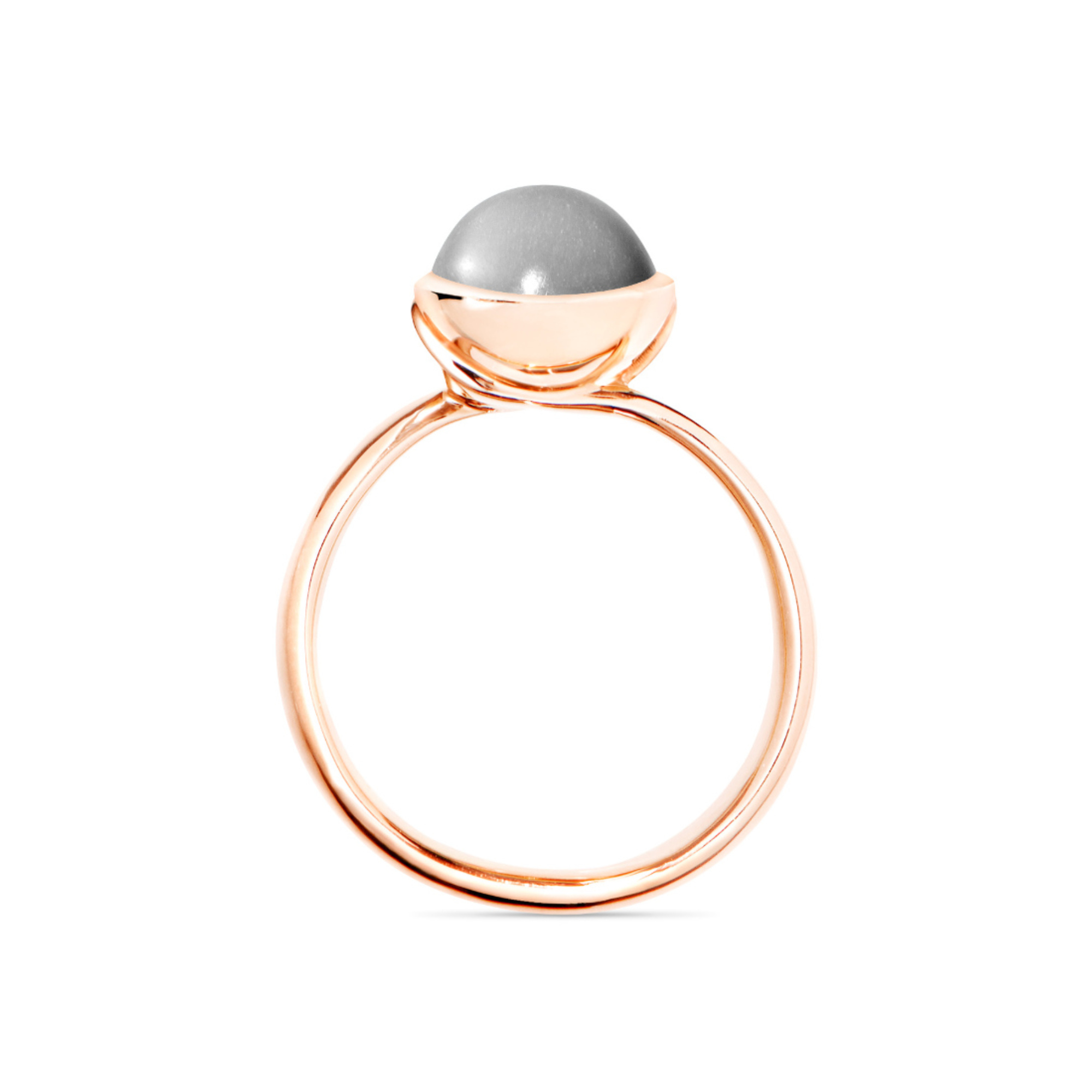 Tamara Comolli BOUTON Ring small grauer Mondstein (Ref: R-Bou-s-MoGr-rg)