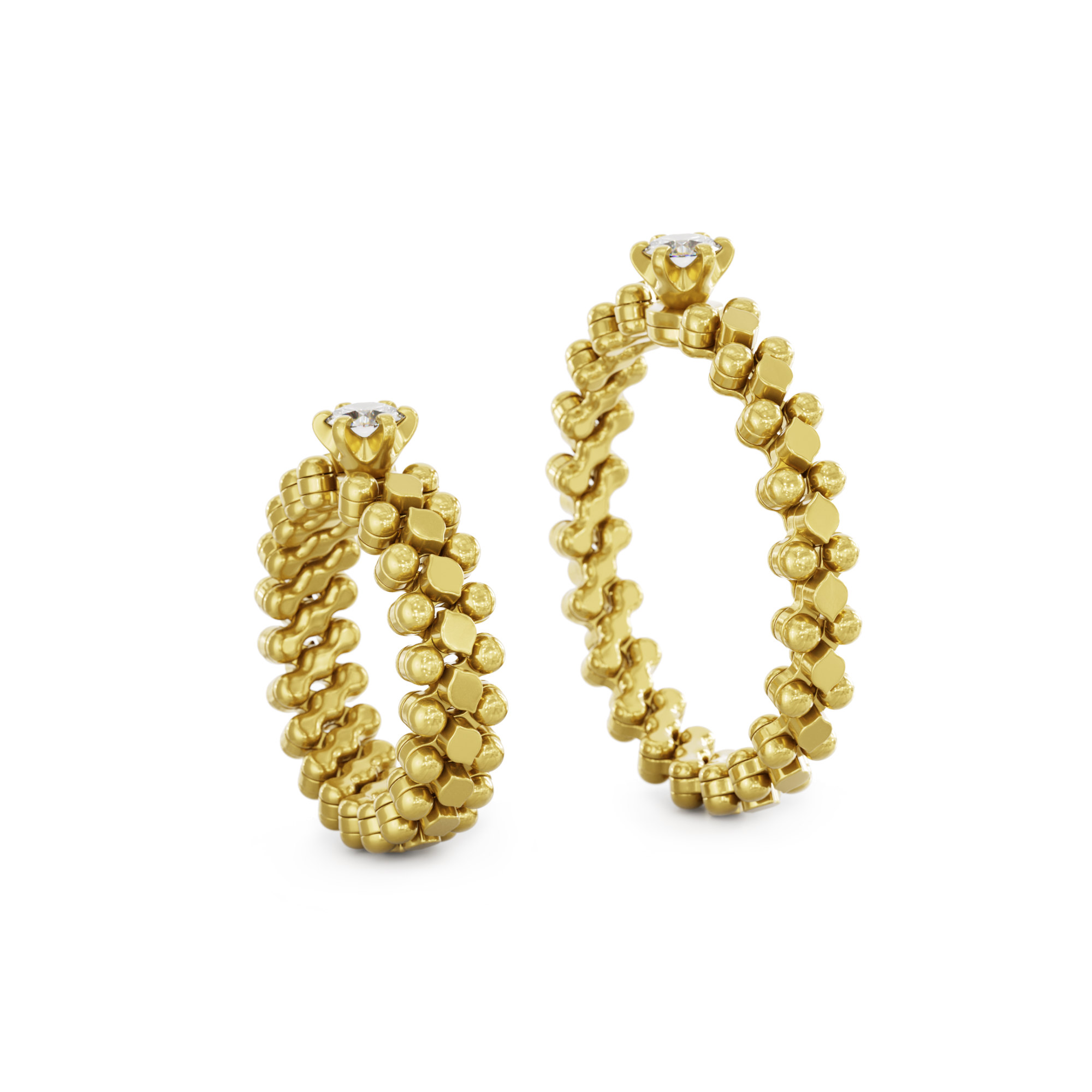 Serafino Consoli Brevetto Solitaire Multi-Size Ring (Ref: RMS SL WD 030 3N2 YG)