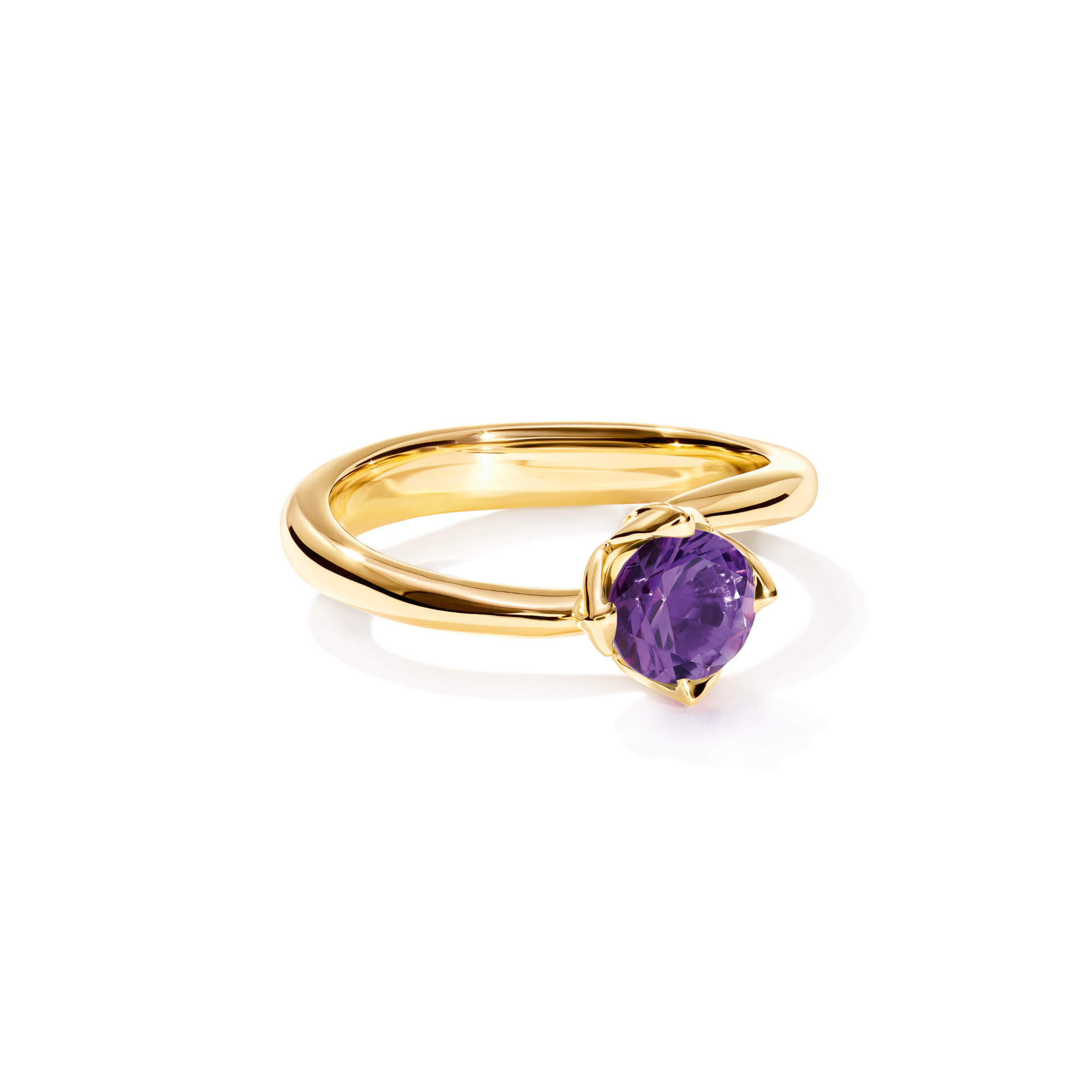Tamara Comolli TULIP Ring XS mit Amethyst (Ref: R-TUL-xs-Am-yg)