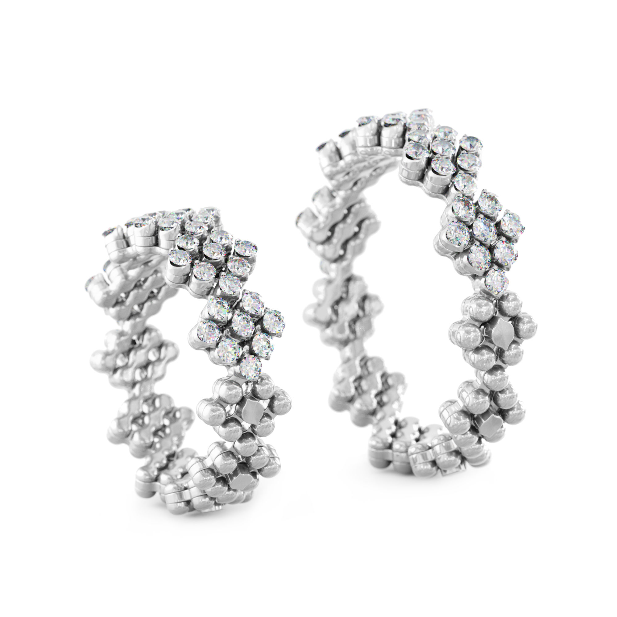 Serafino Consoli Brevetto Flower Multi-Size Ring (Ref: RMS FL H2 WG WD)