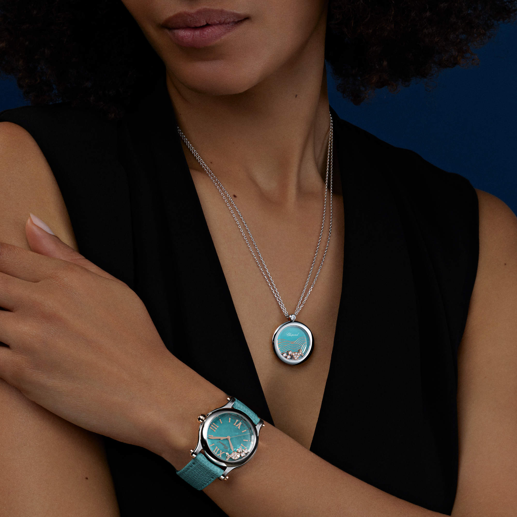 Chopard Happy Fish Anhänger mit Halskette (Ref: 799450-9601)