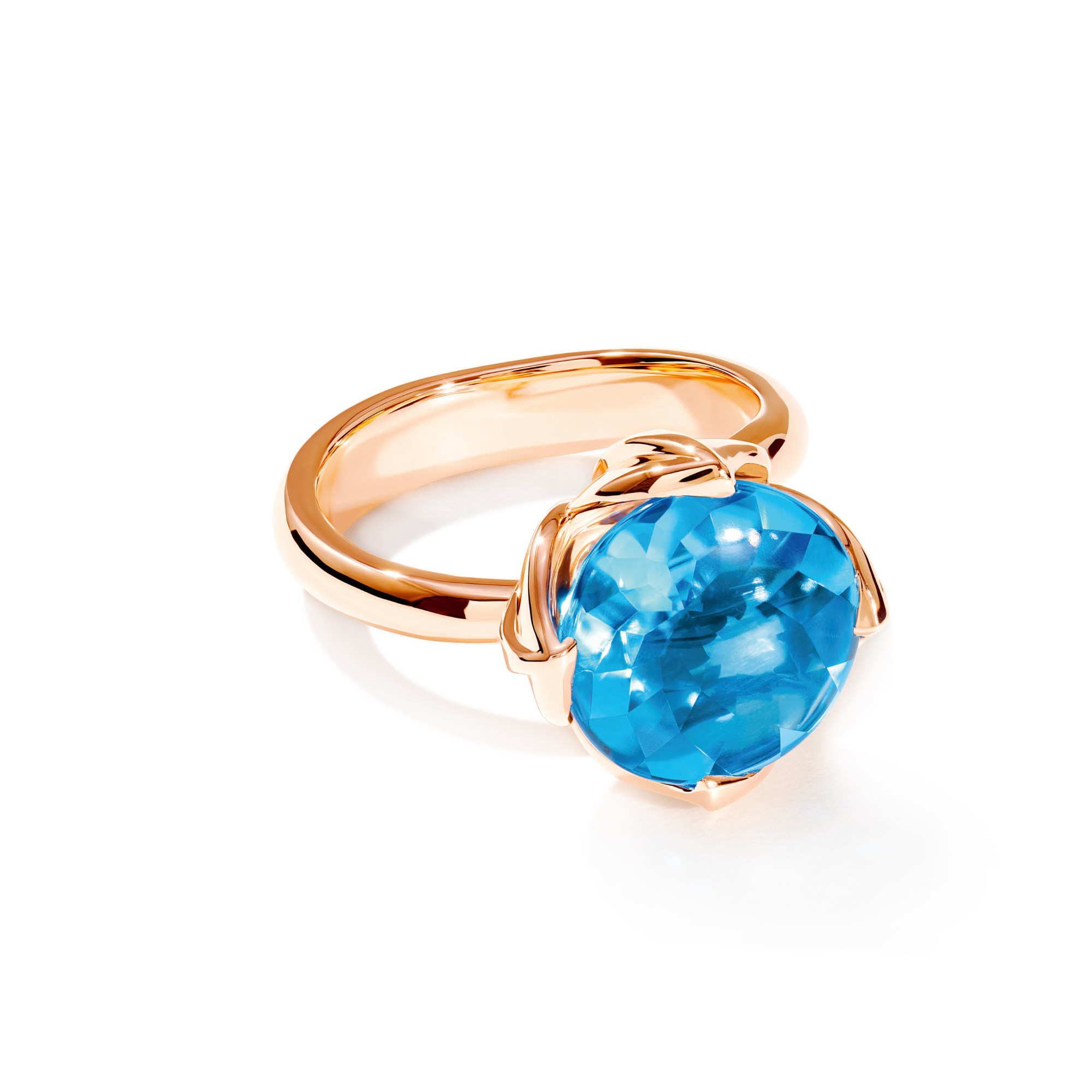Tamara Comolli TULIP Ring Large mit Swiss Topas (Ref: R-TUL-l-ToSw-rg)