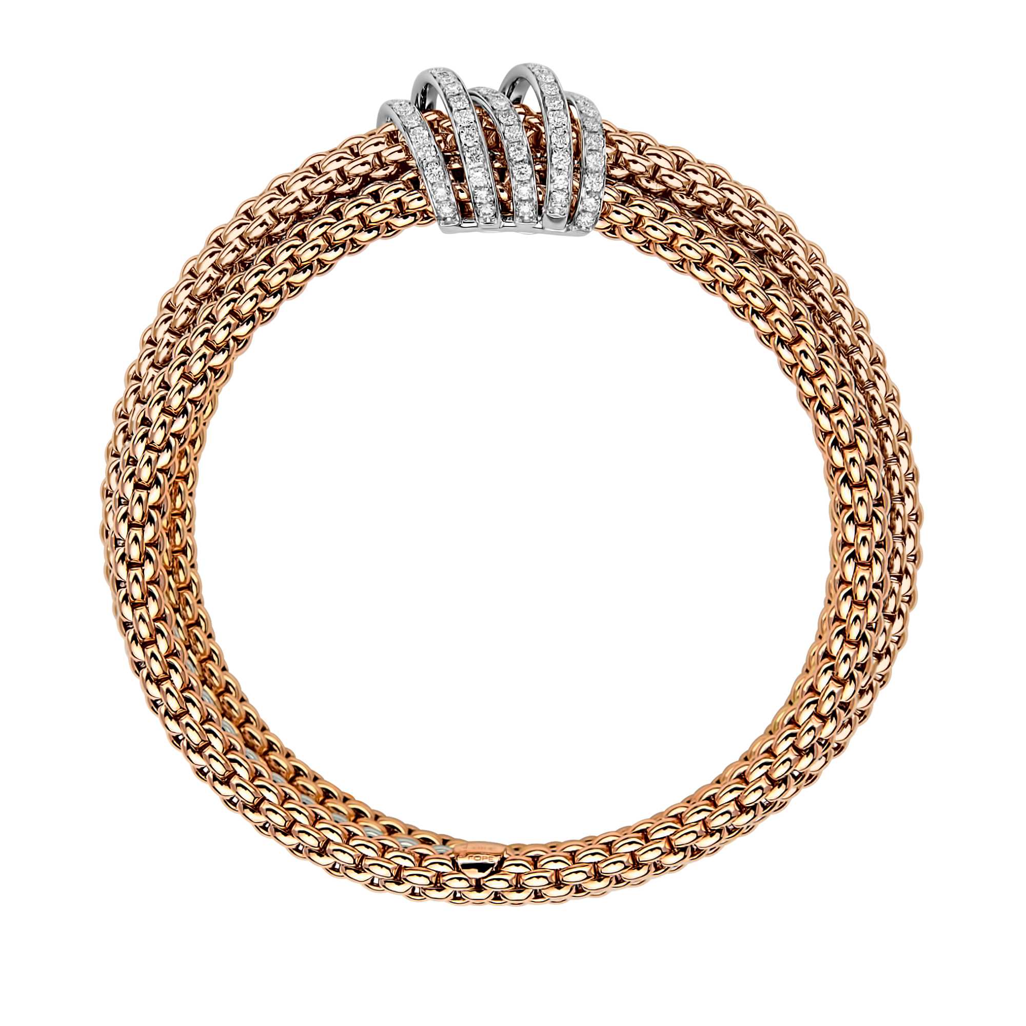 FOPE Solo Flex'it Armband mit Pavébesatz (Ref: 65106BX_PB_R_XBX_00S)