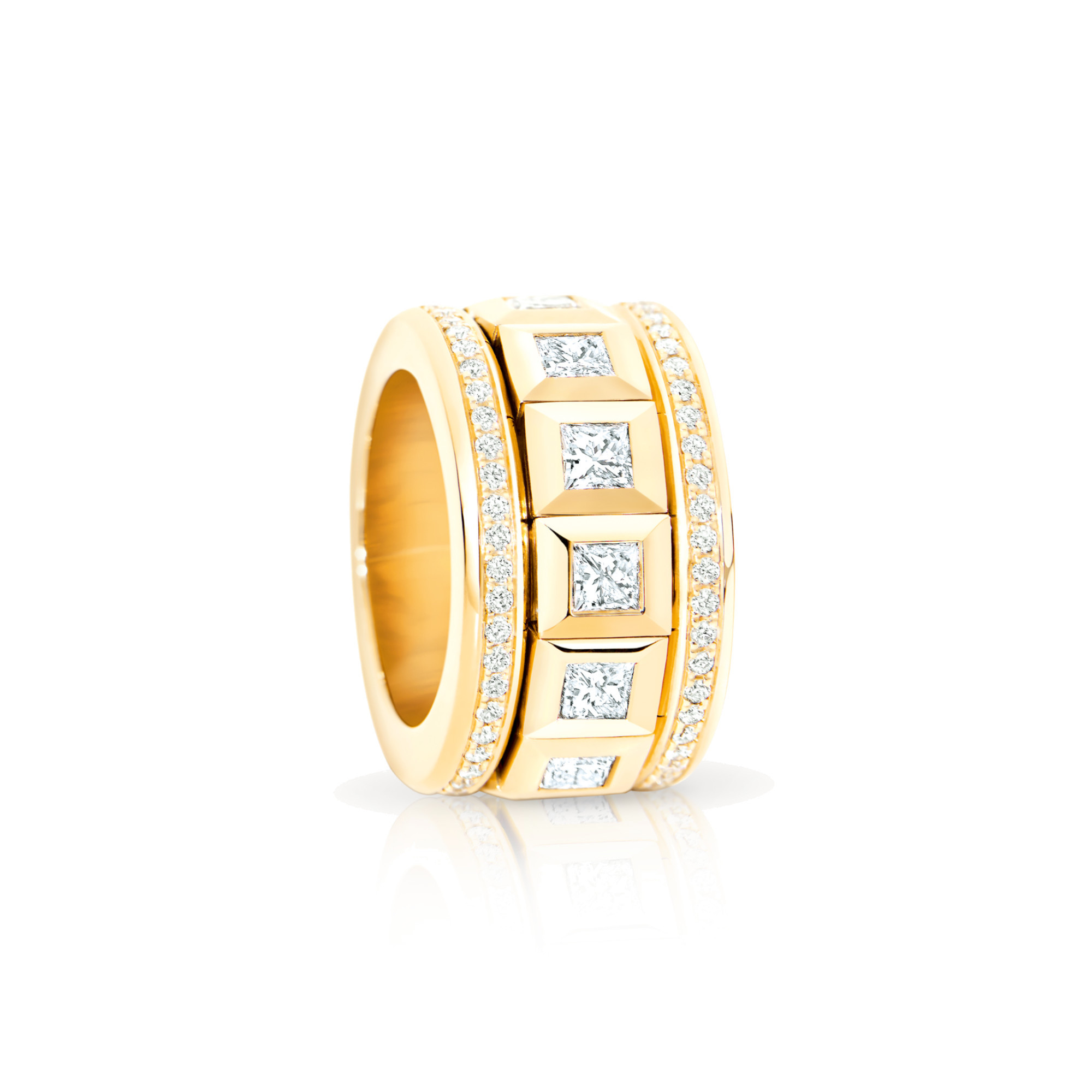 Tamara Comolli CURRICULUM VITAE 77 Ring mit Diamant-Pavé (Ref: R-CV77-13-PrL-p-yg)