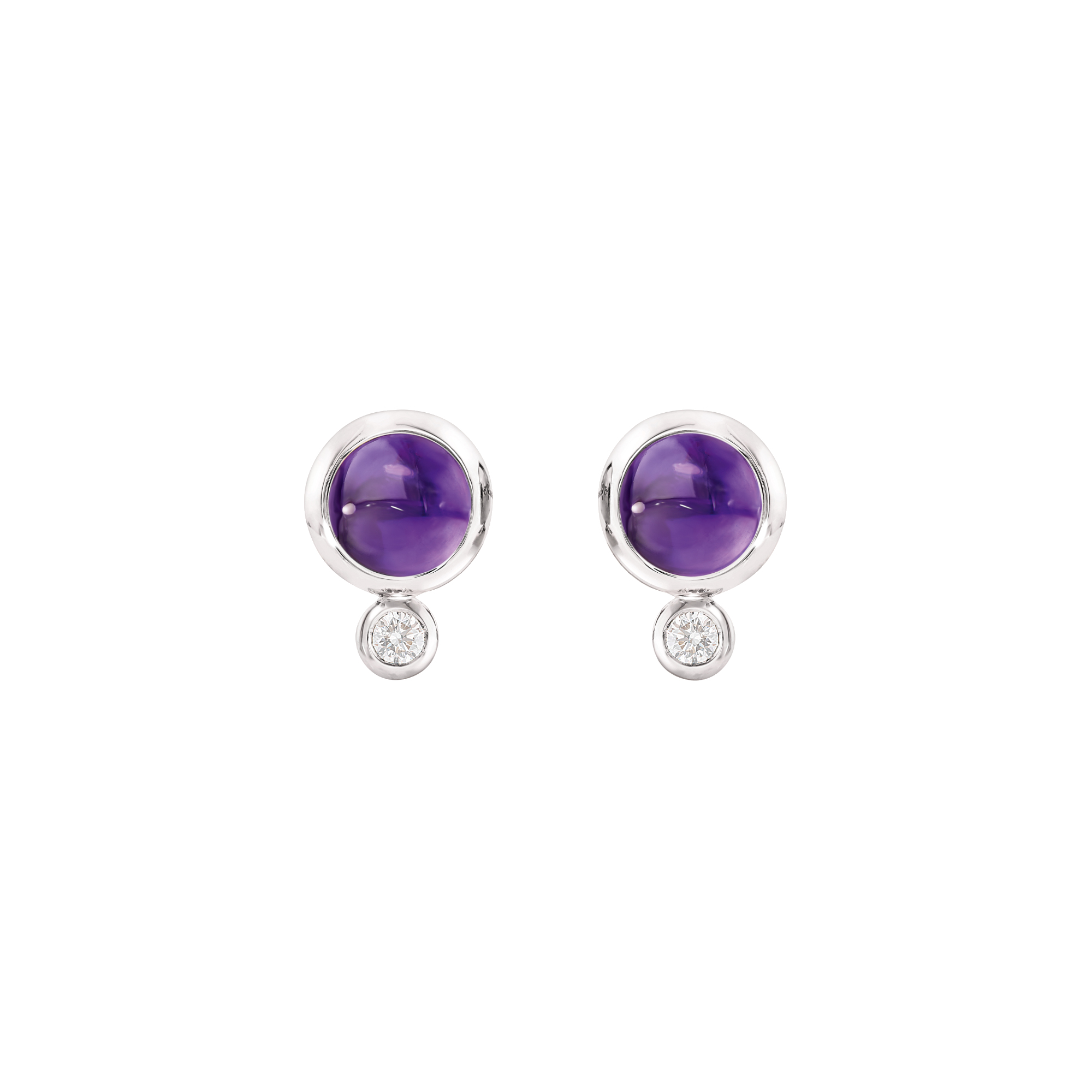 Tamara Comolli BOUTON Ohrringe Amethyst / Classic (Ref: E-BOU-Am-Cl-wg)