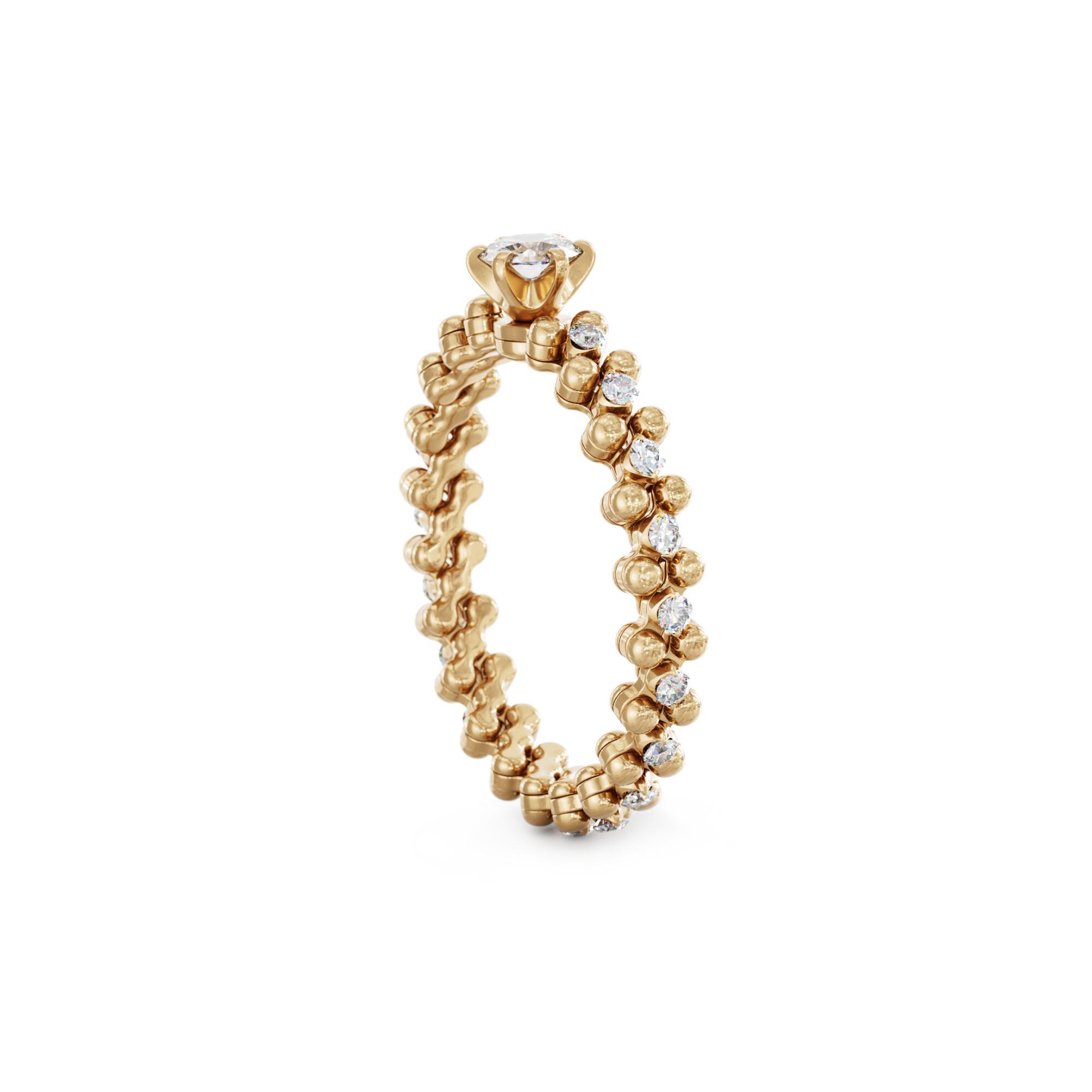 Serafino Consoli Brevetto Solitaire Multi-Size Ring (Ref: RMS SL WD 050 3M2 RG WD)