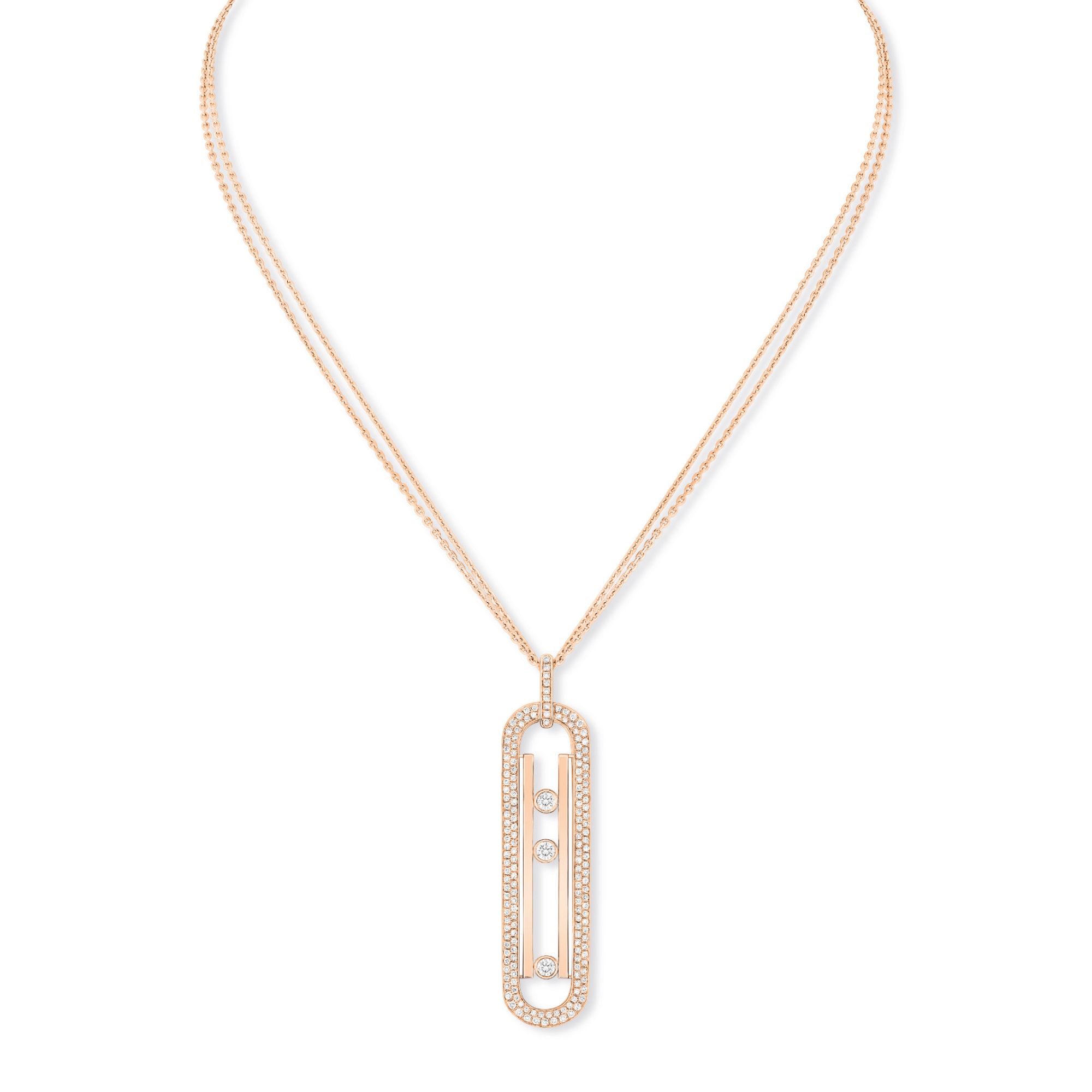 Messika Lange Move 10th Anniversary Halskette mit Anhänger (Ref: 07228-PG)