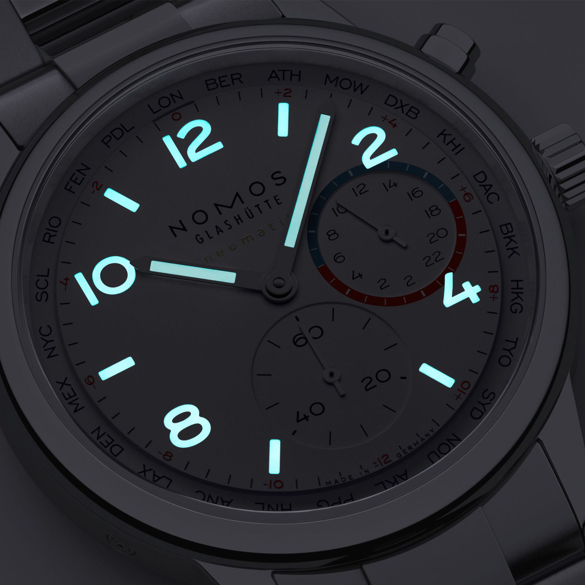 NOMOS Glashütte Club Sport Neomatik Weltzeit (Ref: 792)