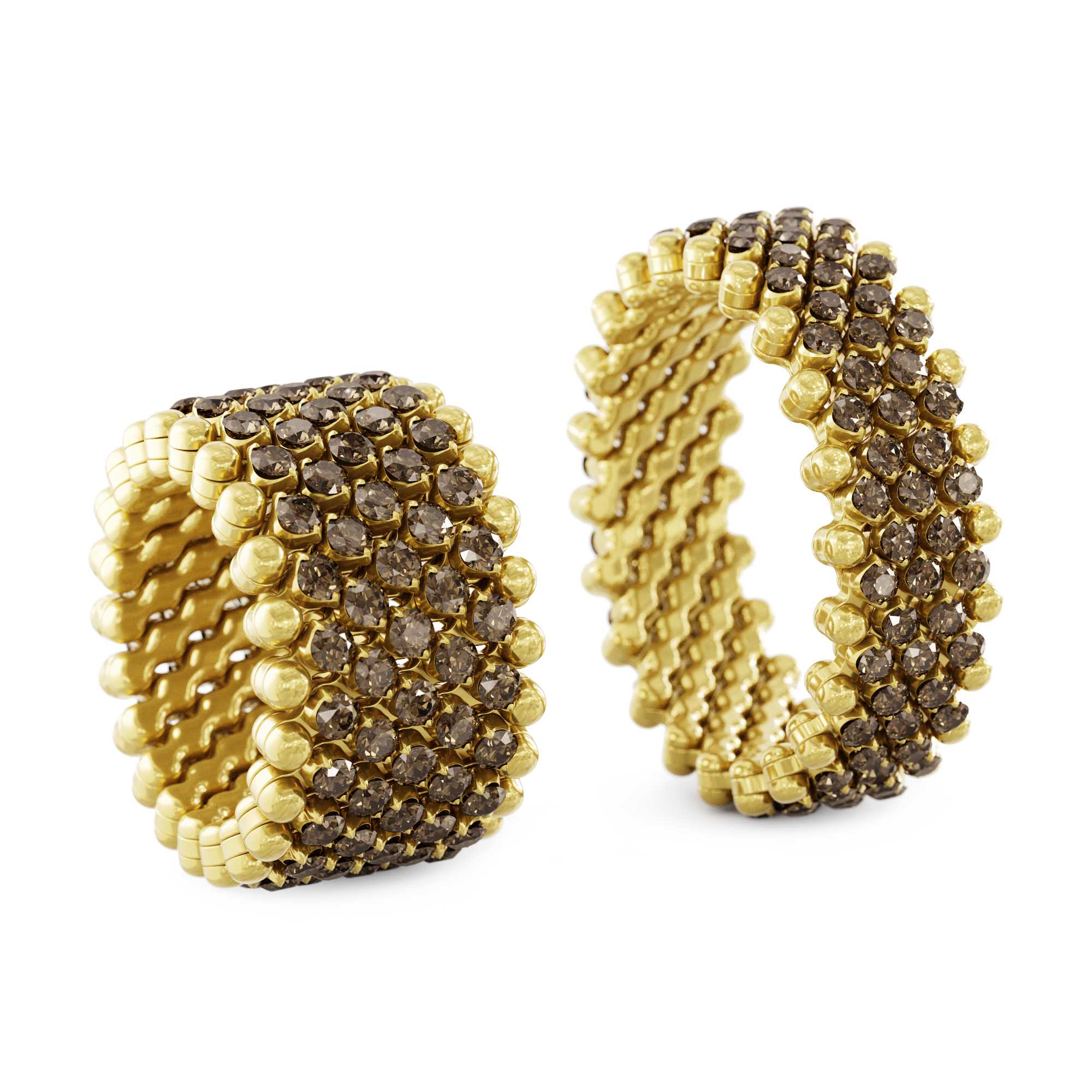 Serafino Consoli Brevetto Multi-Size Ring (Ref: RMS 7M2 YG BRD)