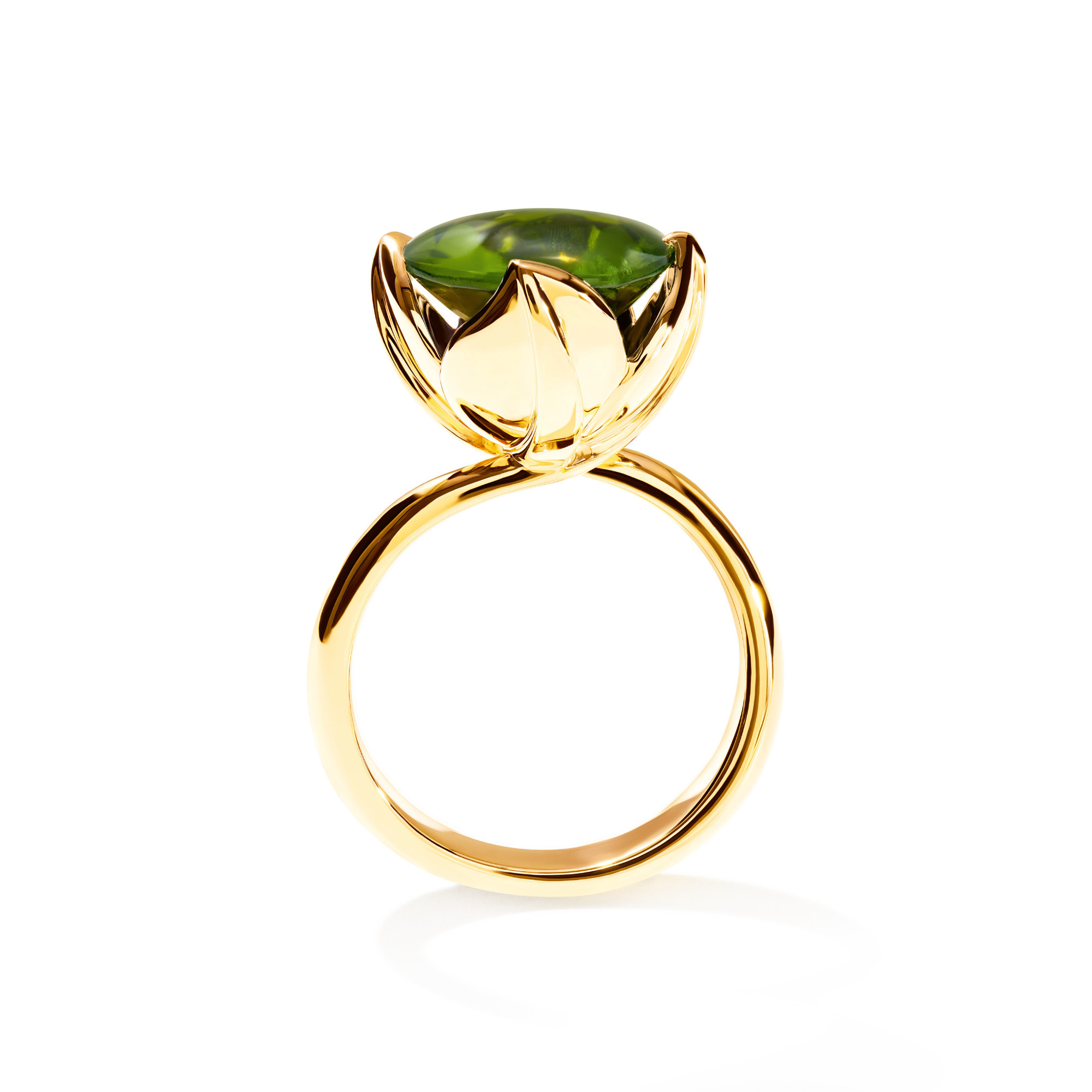 Tamara Comolli TULIP Ring Large mit Peridot (Ref: R-TUL-l-Per-yg)