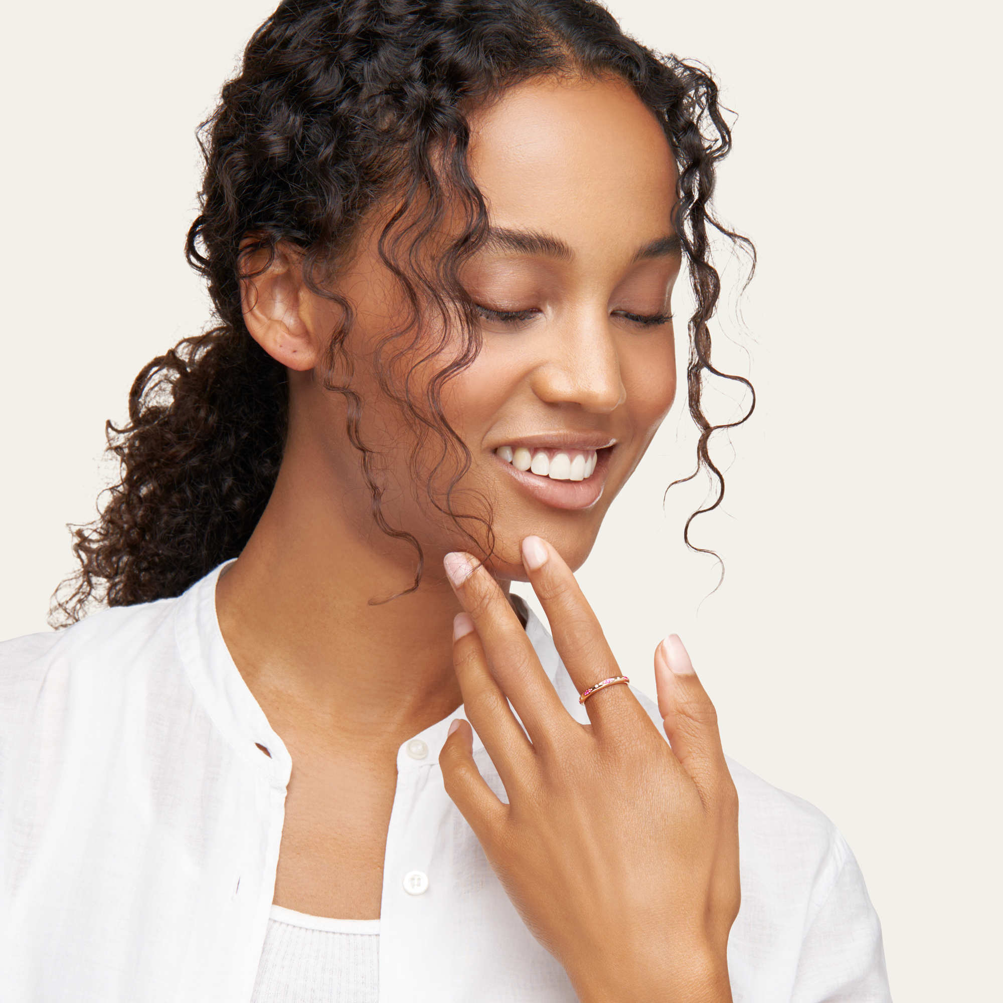 Tamara Comolli GYPSY Bandring Pavé  'Blush' (Ref: R-Gyp-B-BluP-rg)