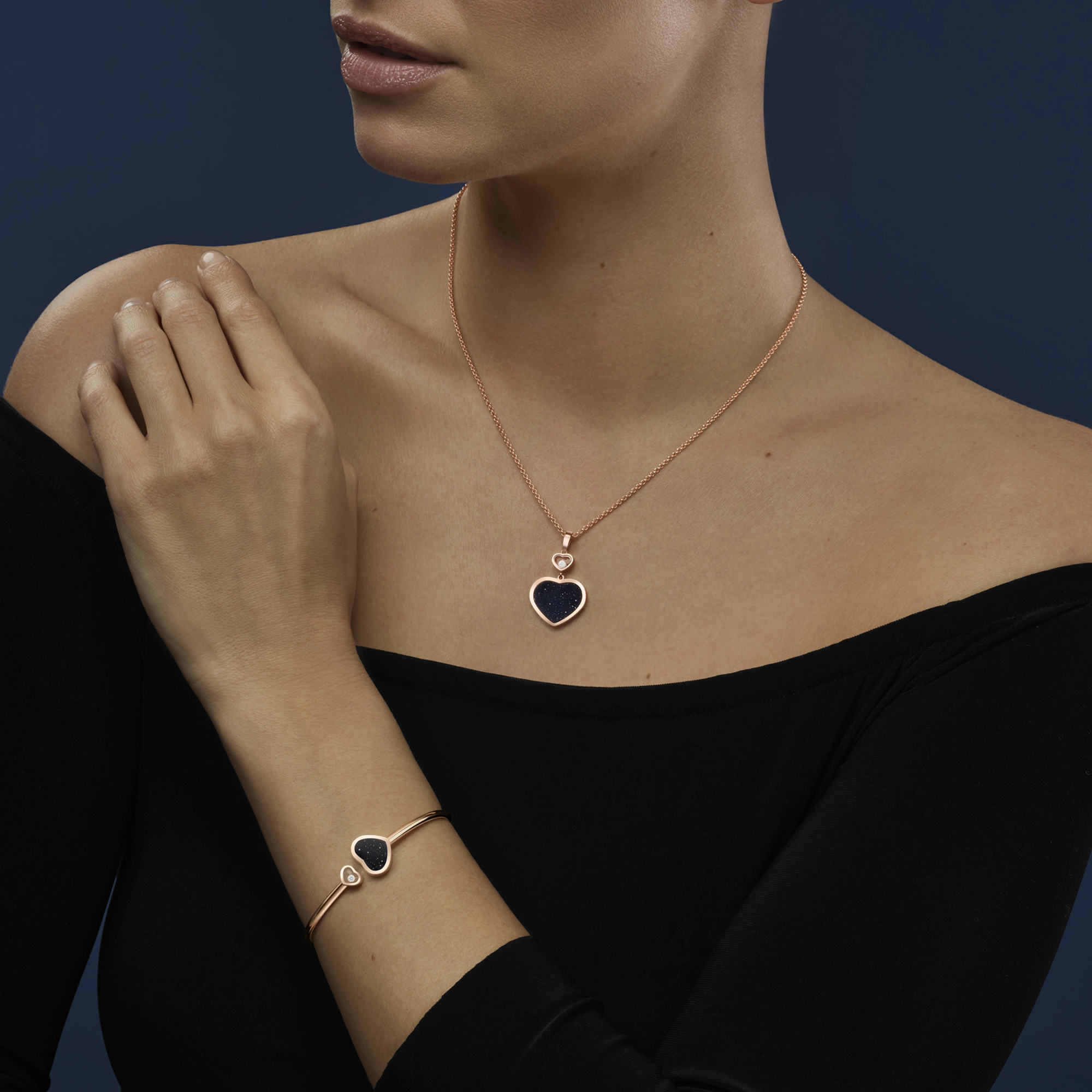 Chopard Happy Hearts Anhänger mit Halskette (Ref: 797482-5510)