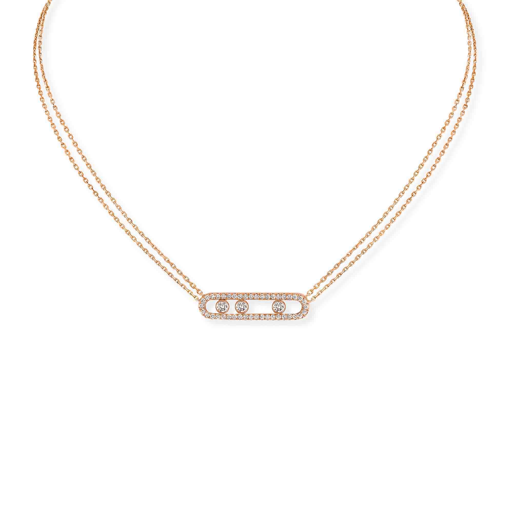 Messika Move Classique Pavé Halskette (Ref: 03994-PG)