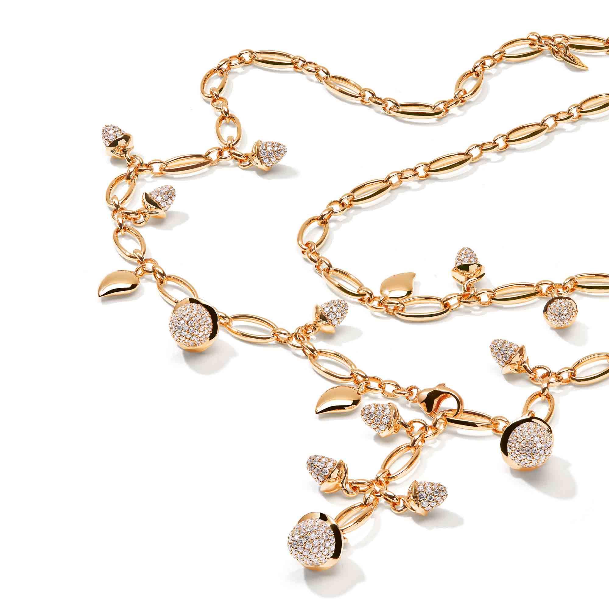 Tamara Comolli Kurzes MIKADO Collier mit Diamant Pavé  (Ref: N-M-56-p-rg)