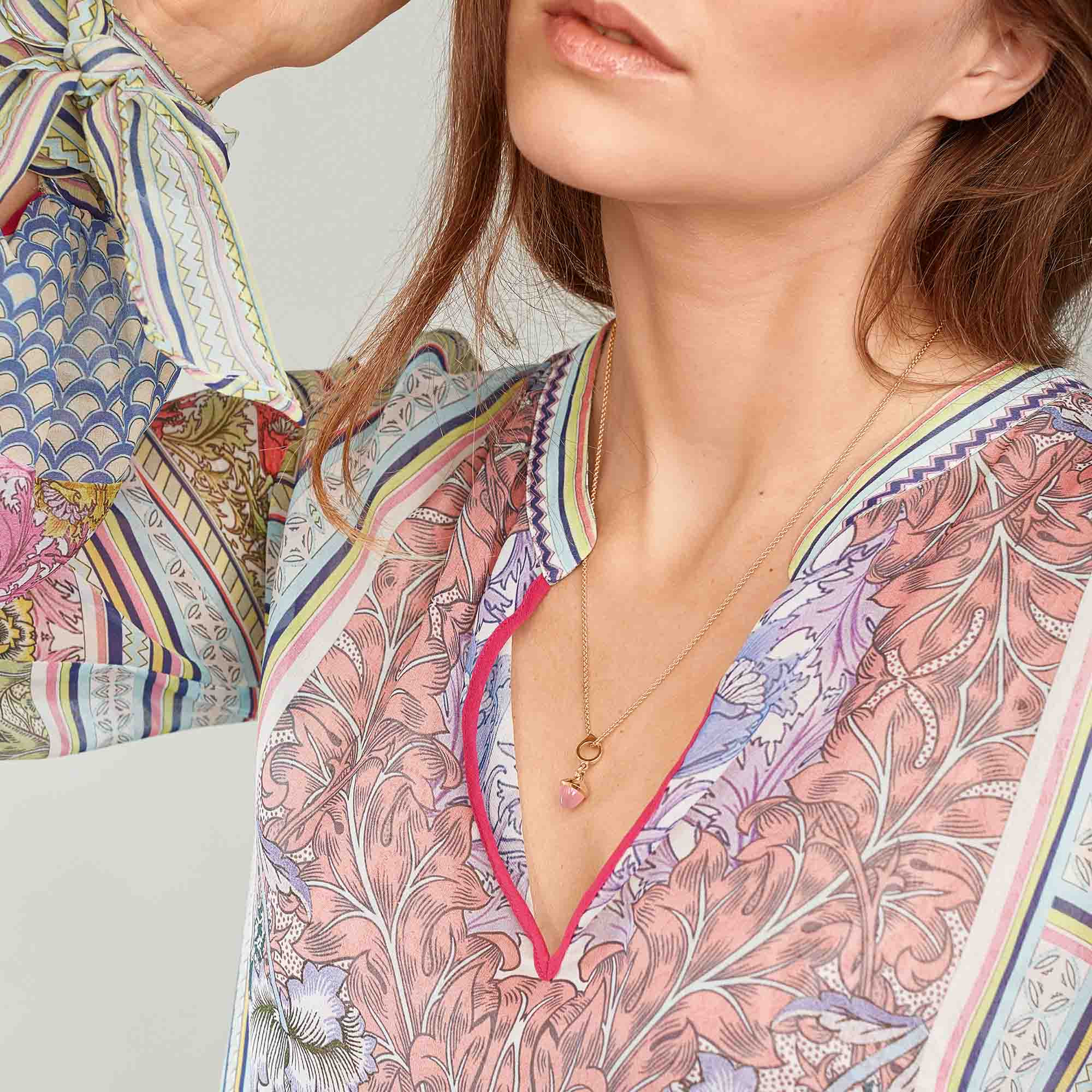 Tamara Comolli MIKADO Flamenco Anhänger mit Chalcedon (Ref: P-MFL-ChPi-rg)