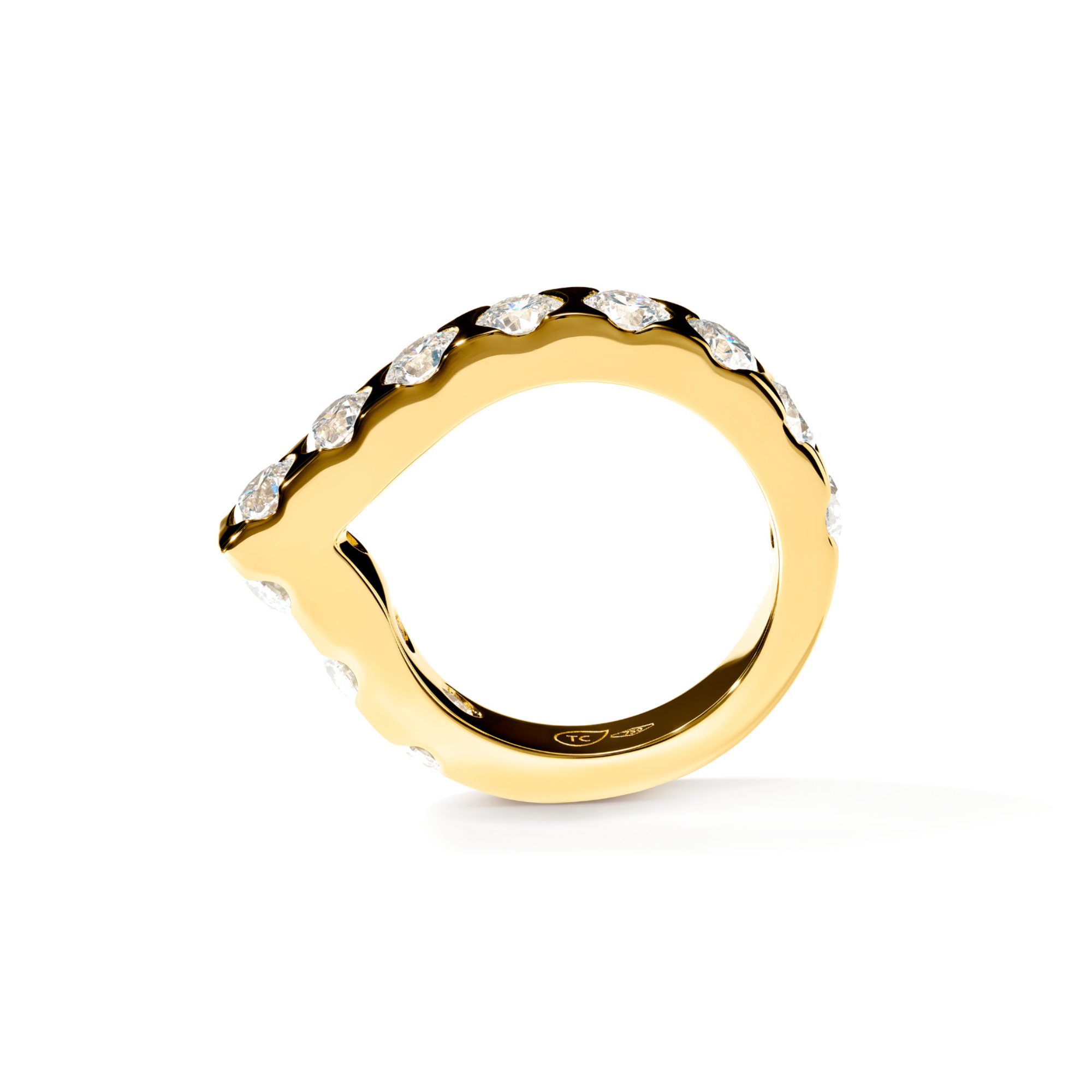 Tamara Comolli SIGNATURE Drop Memoire Classic Ring (Ref: R-Dr-Mem-11-Cl-yg)