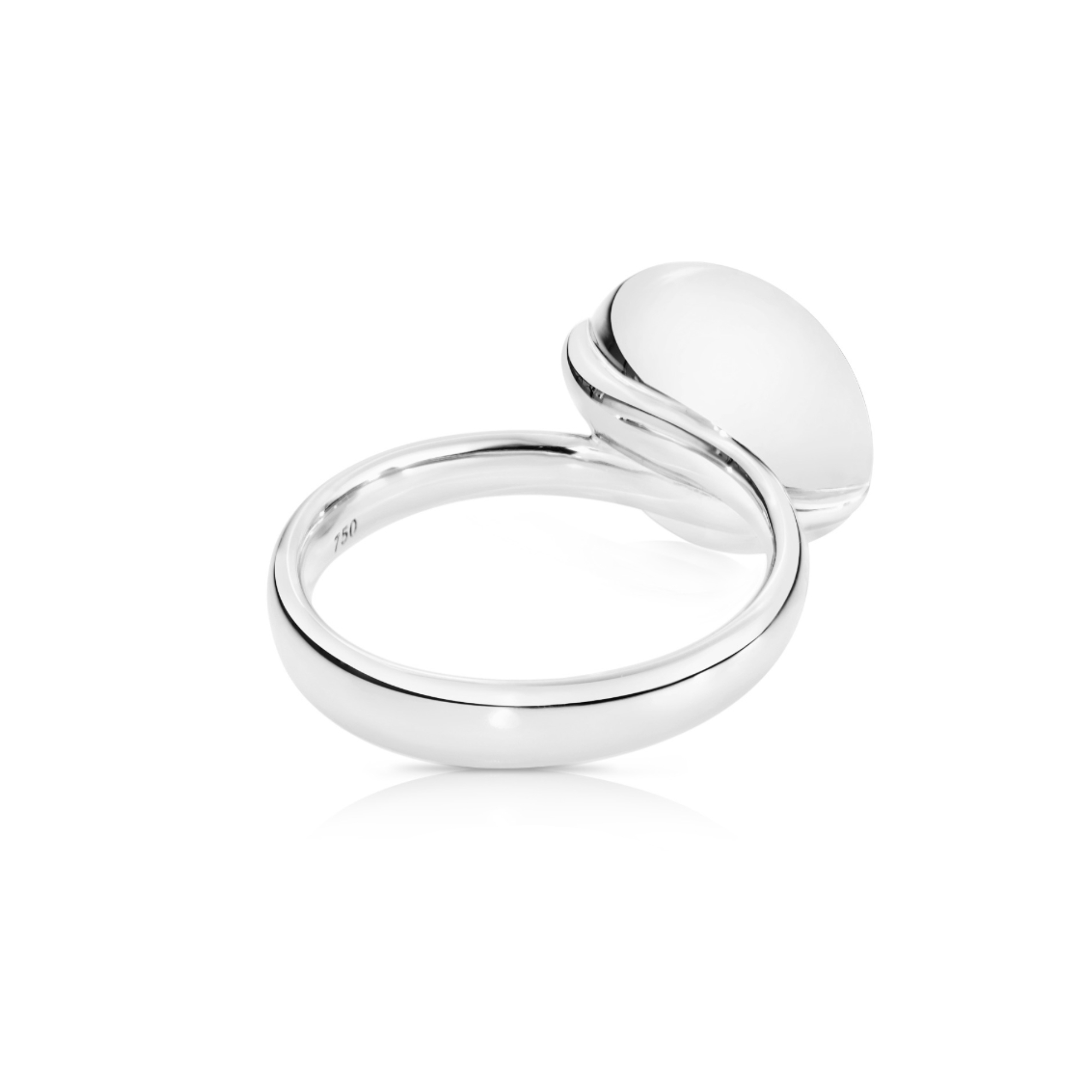 Tamara Comolli BOUTON Ring large Aqua Chalcedon (Ref: R-BOU-l-ChAq-wg)