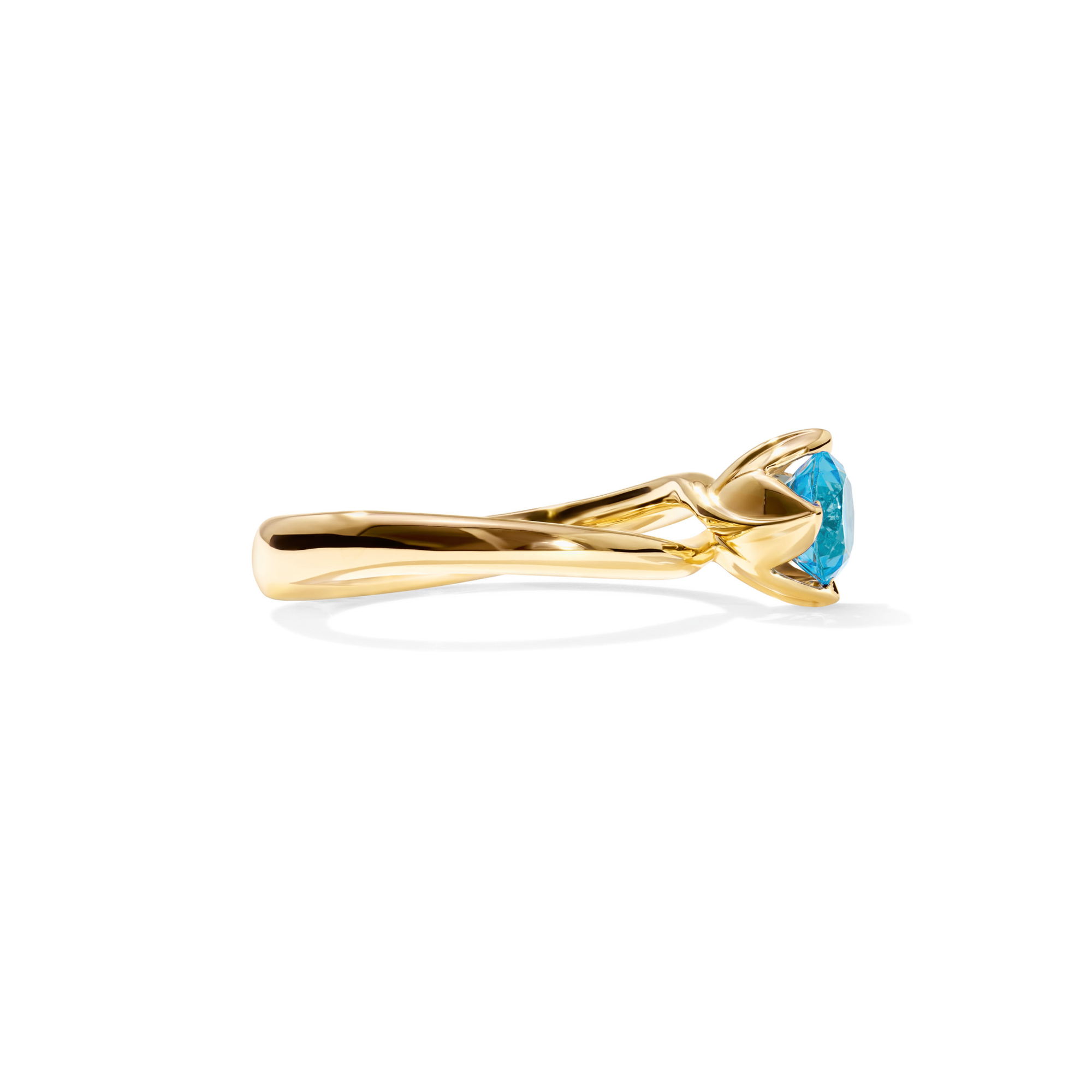 Tamara Comolli TULIP Ring XS mit Swiss Topas (Ref: R-TUL-xs-ToSw-yg)