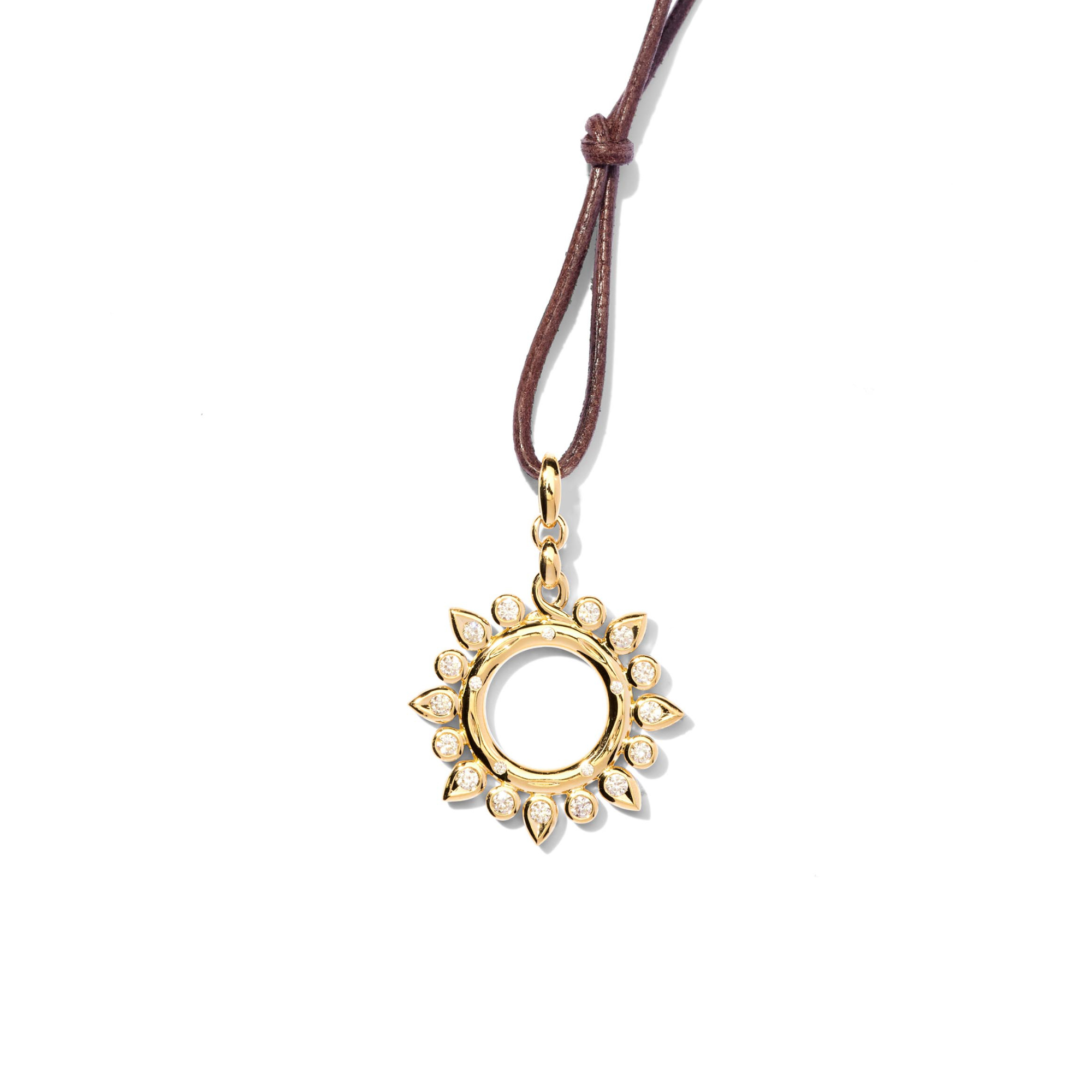 Tamara Comolli GYPSY Anhänger Classic Sun mit Diamanten (Ref: P-Gyp-Cl-yg)