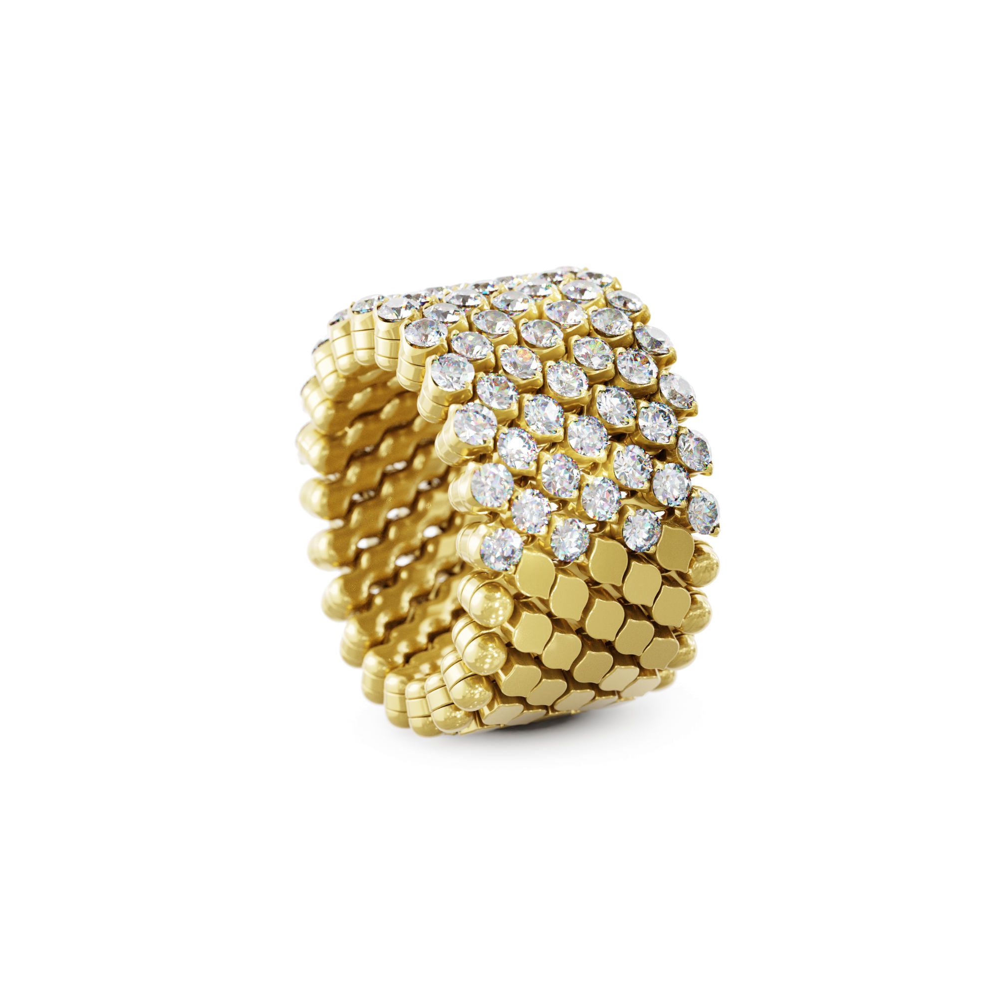 Serafino Consoli Brevetto Multi-Size Ring (Ref: RMS 7H2 YG WD)
