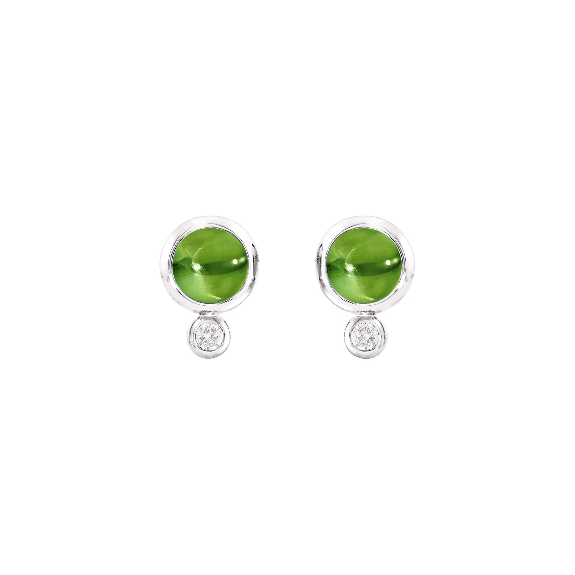 Tamara Comolli BOUTON Ohrstecker Peridot (Ref: E-BOU-Per-Cl-wg)