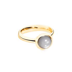 Tamara Comolli BOUTON Ring small Grauer Mondstein R-BOU-s-MoGr-yg