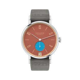 NOMOS Glashütte Tangente 38 Datum Ziegelblau  179.S27