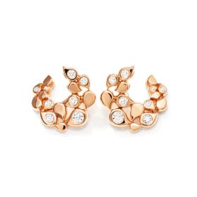 Tamara Comolli SNOWFLAKES Hoop Classic alternating Earrings E-SF-Ho-Cl-alt-rg