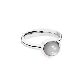 Tamara Comolli BOUTON Ring small Grauer Mondstein R-BOU-s-MoGr-wg