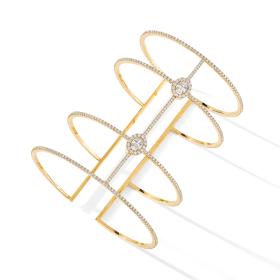 Messika Glam'Azone Skinny 4 Rangs Pavée Armband 05694-YG