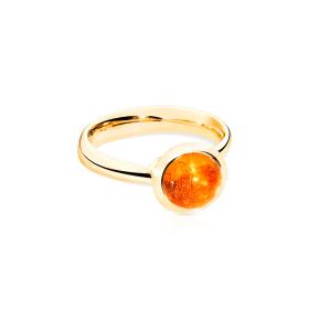 Tamara Comolli BOUTON Ring small Mandarin Granat R-BOU-s-Man-yg