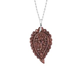 Tamara Comolli INDIA Leaf Anhänger large Snakewood P-IND-l-SW-wg