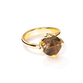 Tamara Comolli TULIP Ring Small mit Rauchquarz R-TUL-s-SmQu-yg