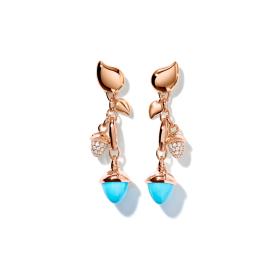 Tamara Comolli MIKADO Ohrringe Dangling 2 Acorns 'Turquoise' E-M-d-2-Tur-p-rg