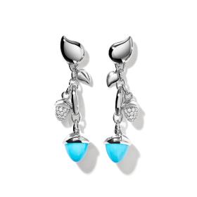 Tamara Comolli MIKADO Ohrringe Dangling 2 Acorns 'Turquoise' E-M-d-2-Tur-p-wg