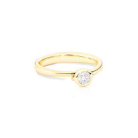 Tamara Comolli BOUTON Solitaire Ring mit Diamant R-BOU-Sol-Cl-yg