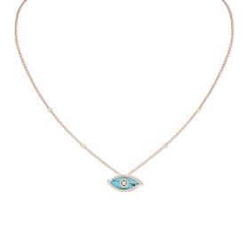 Messika Lucky Eye Türkis Halskette 12952-PG
