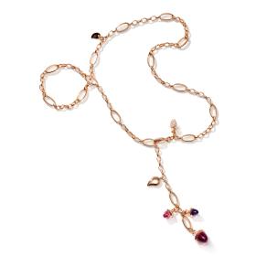 Tamara Comolli MIKADO Halskette Delicate 'Wildberry'  N-M-Del51-WB-p-rg