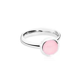 Tamara Comolli BOUTON Ring small pinker Chalcedon R-BOU-s-ChPi-wg