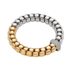 FOPE Luna zweifarbiges Armband mit Pavé Diamanten 52107B2_PB_2_XBX_0XS