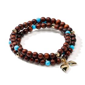 Tamara Comolli INDIA Armband medium Snakewood Türkis B-IND-SWTur-3-m-yg