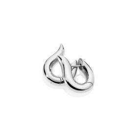 Tamara Comolli SIGNATURE Hoop Ohrringe large 18 K Weißgold E-Ho-l-wg