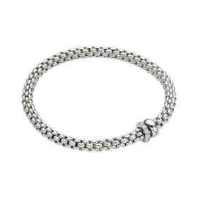 FOPE Solo Flex'it Armband mit zwei Rondellen und Pavé-Fassung 62406BX_PB_B_BBX_0XS