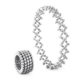 Serafino Consoli Serafino Multi-Size Ring und Armreif S.RB 5MI4 WG WD